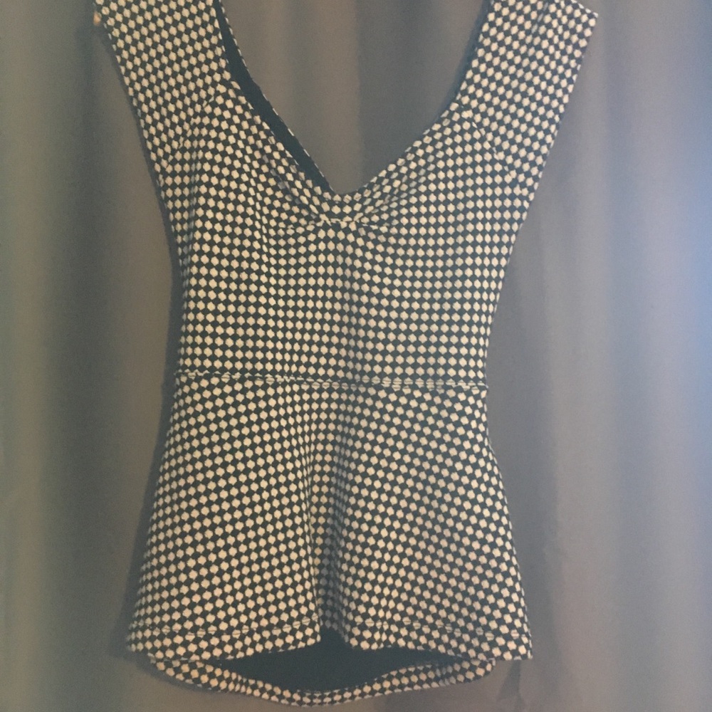 Anthropologie Deletta Cross Back Peplum Top - Picture 4 of 6